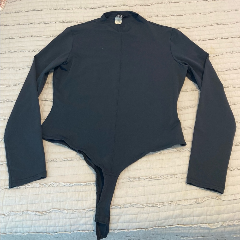 Massconi Dark Gray Bodysuit Top